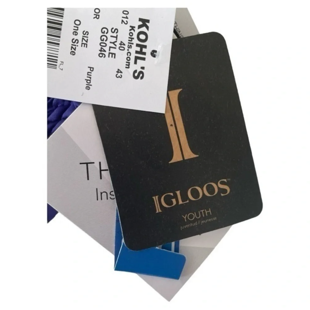 Igloos Youth Waterproof Mittens Insulated‎ Purple Size S/M NWT